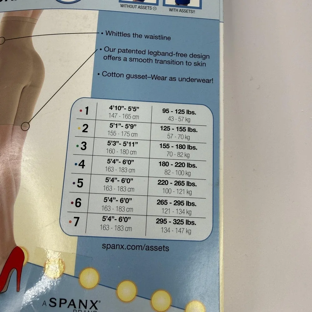 Assets By Sara Blakely Hi-Waist Mid-Thigh Shaper Womens 5 Nude Beige Spanx